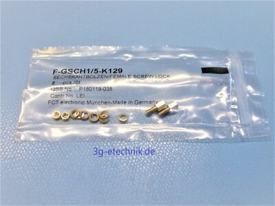 1731120244 F-GSCH1/5-K129 Sechskantbolzen, Female Screw Locks UNC 4-40 D-Sub