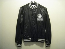 Chalk Line Oakland Raiders Snap-Front Satin Jacket w/Pockets Youth 18-20 Vegas