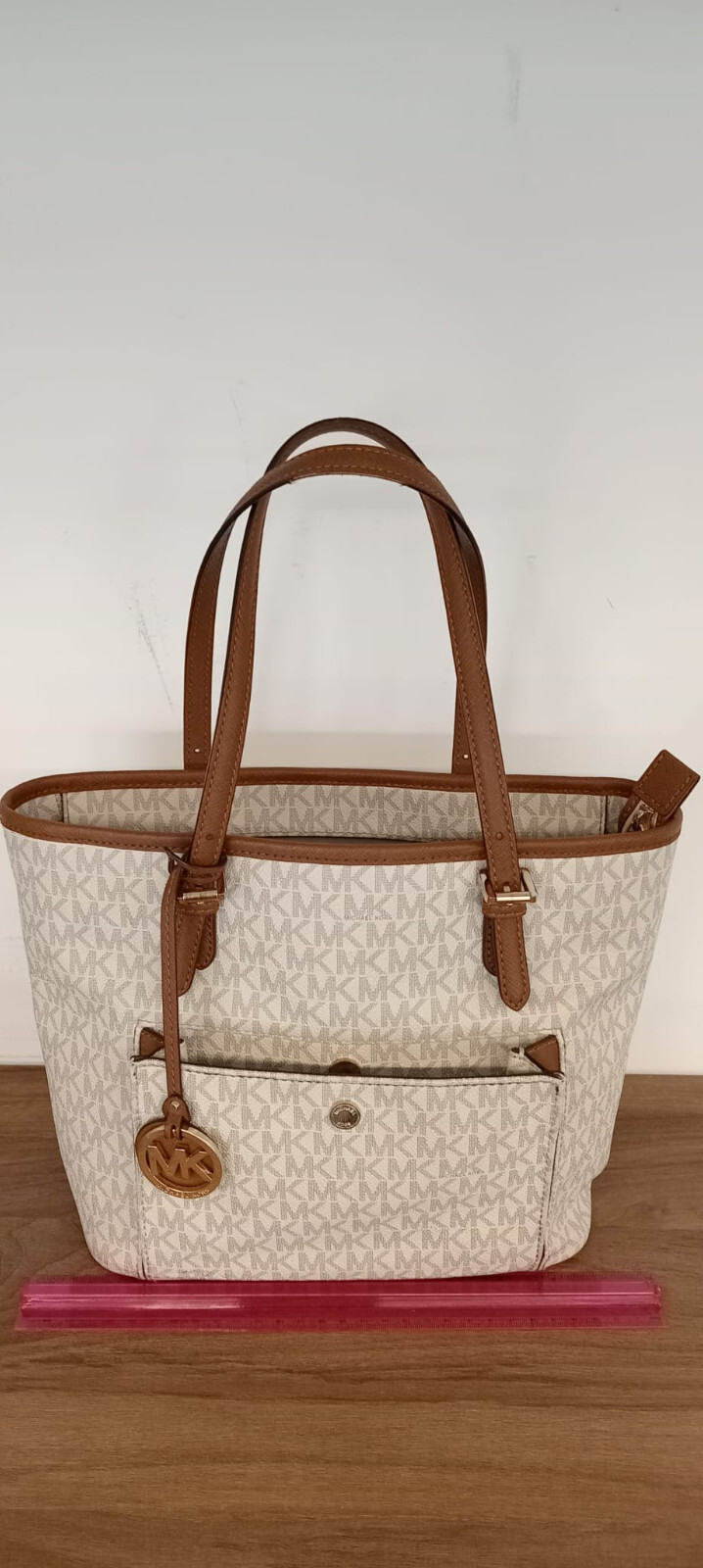 borsa donna Michael Kors 30s7gttt8b Jet Set Travel Vanilla Tot USATA 2 VOLTE