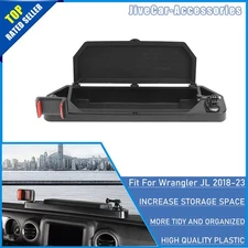 Dash Storage Box Tray & Center Console Phone Holder For Jeep Wrangler JL 2018-23