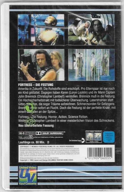 Christopher Lambert   FORTRESS  Die Festung   VHS Rarität  NEU OVP  in Folie - Bild 2 von 2