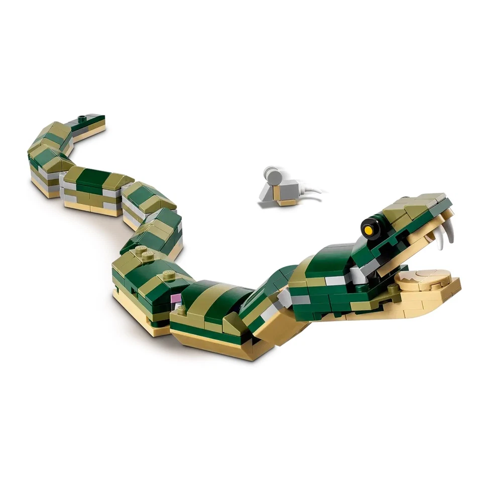 LEGO CREATOR 3 in 1 Crocodile Snake Frog Rat 31121 454pcs Building Toy Very Good - Image 3 of 4