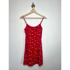 Mango Basic Red Flower Mini Dress Sz 4 
