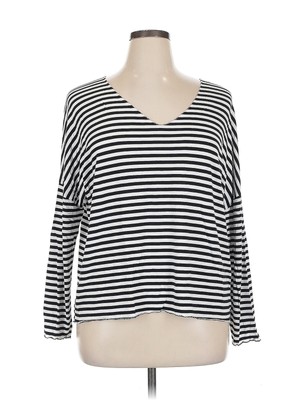 Amisu Women Black Long Sleeve Top XL