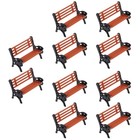 10 pcs Mini House Bench Miniature Fairy Garden Bench Decor Fairy Garden Bench