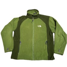 The North Face Fleece Jacket Men's Medium Green Full Zip