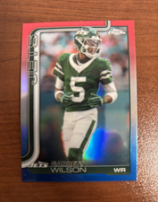 2025 Topps Chrome - Garrett Wilson #235 Red White & Blue Prizm New York Jets