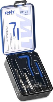 Complete 1/4''-20 Helicoil Thread Repair Kit - 30 Inserts, HSS Drill Bit Included