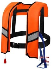 Automatic Inflatable Life Jacket for Adults   Adjustable Buoyancy Vest Orange
