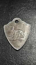 ANTIQUE DOG ID IDENTIFICATION TAG DOG TAX  1917 Wien Vienna Austria Afghan Hound