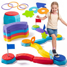 JOVA Plat-Act 4-In-1 Balance Beam Stepping Stones for Kids Ages 3 , Obstacle C