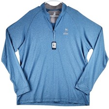 Johnnie-O Freeborne Quarter Zip Pullover Mens XL Monsoon Blue Heathered Golf