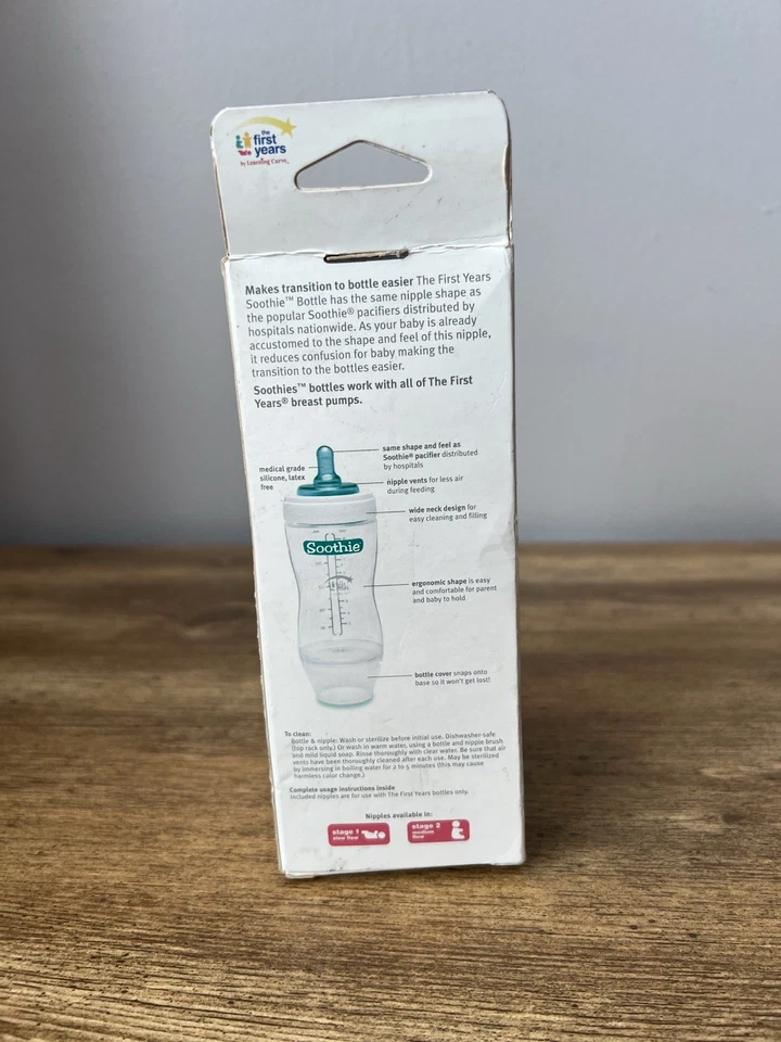 First Years Soothie Biberón Recién Nacido y Pezón Flujo Medio 9oz Nuevo Etapa 2 Foto 4 de 4