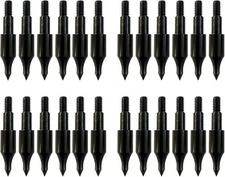 24 Pcs Steel 100 Grain Archery Arrow Field Points Field Tips - Practice Target &