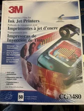 3M Transparency Film Ink Jet Printers 50 Sheets Pack CG3480 New and Sealed