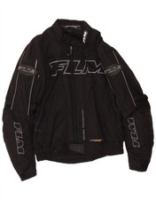 FLM Mens Graphic Racer Jacket IT 52/54 Large Black Polyamide BW10