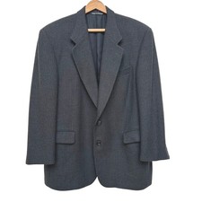 Jack Victor Pure Virgin Wool Blazer Made in Canada Gray Check 2-Button