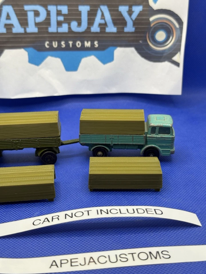 1 NEW SET OF green CANOPYS FOR Matchbox No.1 & No.2 Mercedes Truck And Trailer - Image 3 of 4