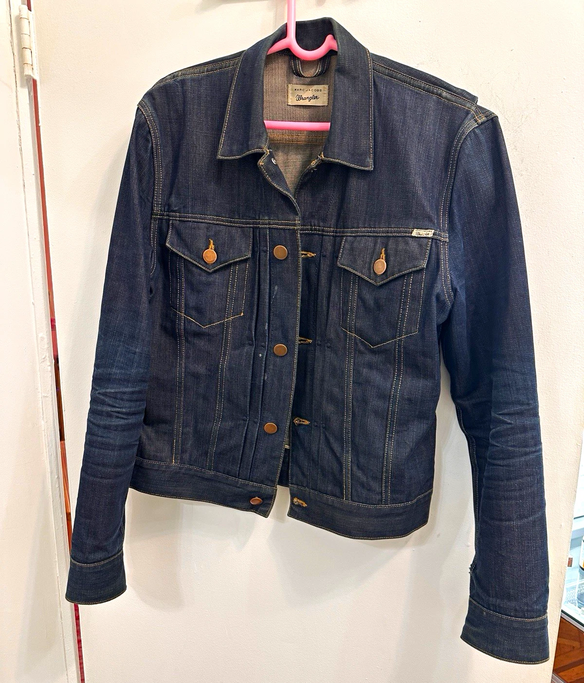 Vintage 2006 Marc Jacobs x Wrangler Denim Trucker Jacket Size L Rare image 1