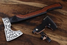 Viking Axe hand Made carbon steel Blade Tomahawk Axe W/L/Sheath HB-677
