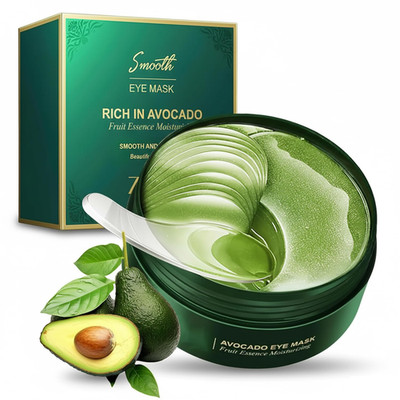 60pcs Avocado Under Eye Patches Dark Circles Puffiness Moisturizing Eye Mask