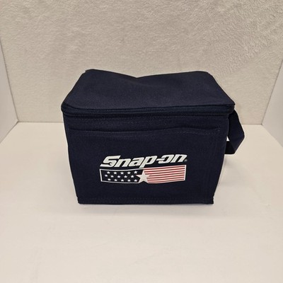 Snap-on Insulated Lunch Bag Cooler Zipper Navy USA Logo Compact