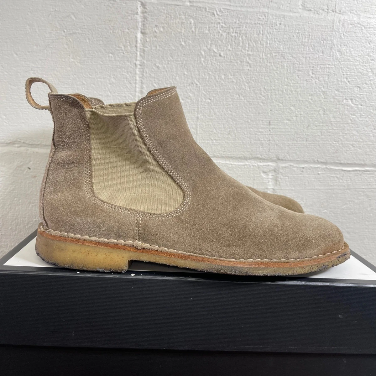 John Varvatos Brown Suede Low Chelsea Boots Pull On Men\'s‎ Size 11 Made In Italy John Varvatos Brown Suede Boots for Men for Sale | Shop New  main image 2