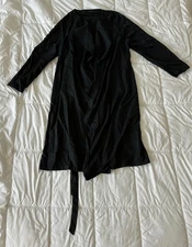 MONOPRIX WOMEN BLACK LYOCELL TRENCH COAT SIZE 42