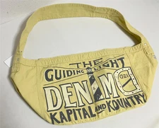 Kapital CANVAS NEWSPAPER BAG (GUIDING LIGHT) light yellow