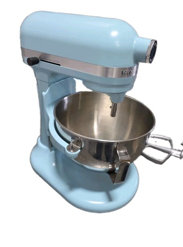 KitchenAid KSM55SXTXIC 10 Speed 5.5qt Lift Mixer Ice Blue AS-IS READ NO RETURNS!