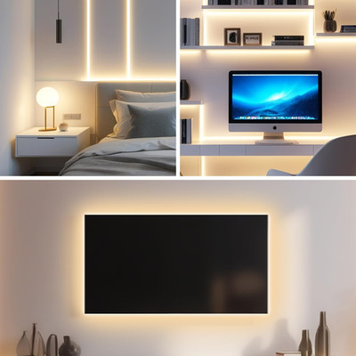 6.6ft/2M Warm White COB LED Light Strip, 640LEDs 5V USB Led Lights for TV, 30...