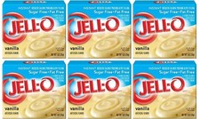 Gelatina Senza Zucchero Vaniglia Istantaneo Budino e Riempimento Torte Mix Confezione da 6