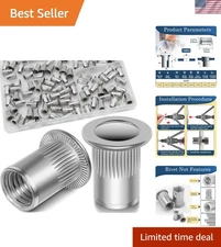 Lightweight 95Pcs Rivet Nuts – 10-24 UNC Stainless Steel Threaded Inserts