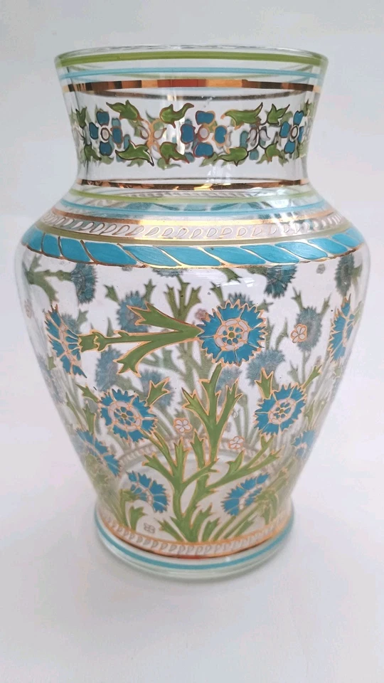 Peter Rath Lobmeyr Perser Nelken Dekor Glas Vase Gustav Schmoranz Design - Bild 2 von 4