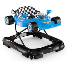 Foldable Baby Walker, 3 in 1 Activity Center Leaning-Seated Walk-Behind with ...