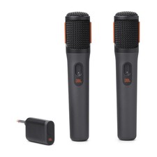 JBL PartyBox Wireless Microphone Set 2.4GHz Digital Mic 2-Pack Black 30m Range