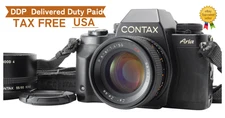 ⏯️No sticky[NEAR MINT] Contax Aria 35mm Film Camera Planar 50mm F/1.4 MMJ JAPAN