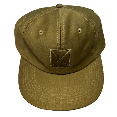 Best Made Co Hat 100% Cotton Olive Tan Leather Strap Back