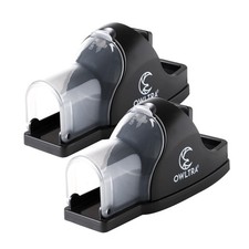 OWLTRA in-/Outdoor Safe Tunnel Snap Mouse Trap 2PCS, Instant 2 Pack, Black