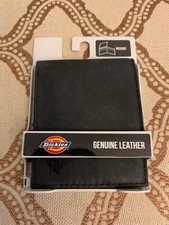 NWT - Dickies Genuine Leather Black Passcase Men's Wallet