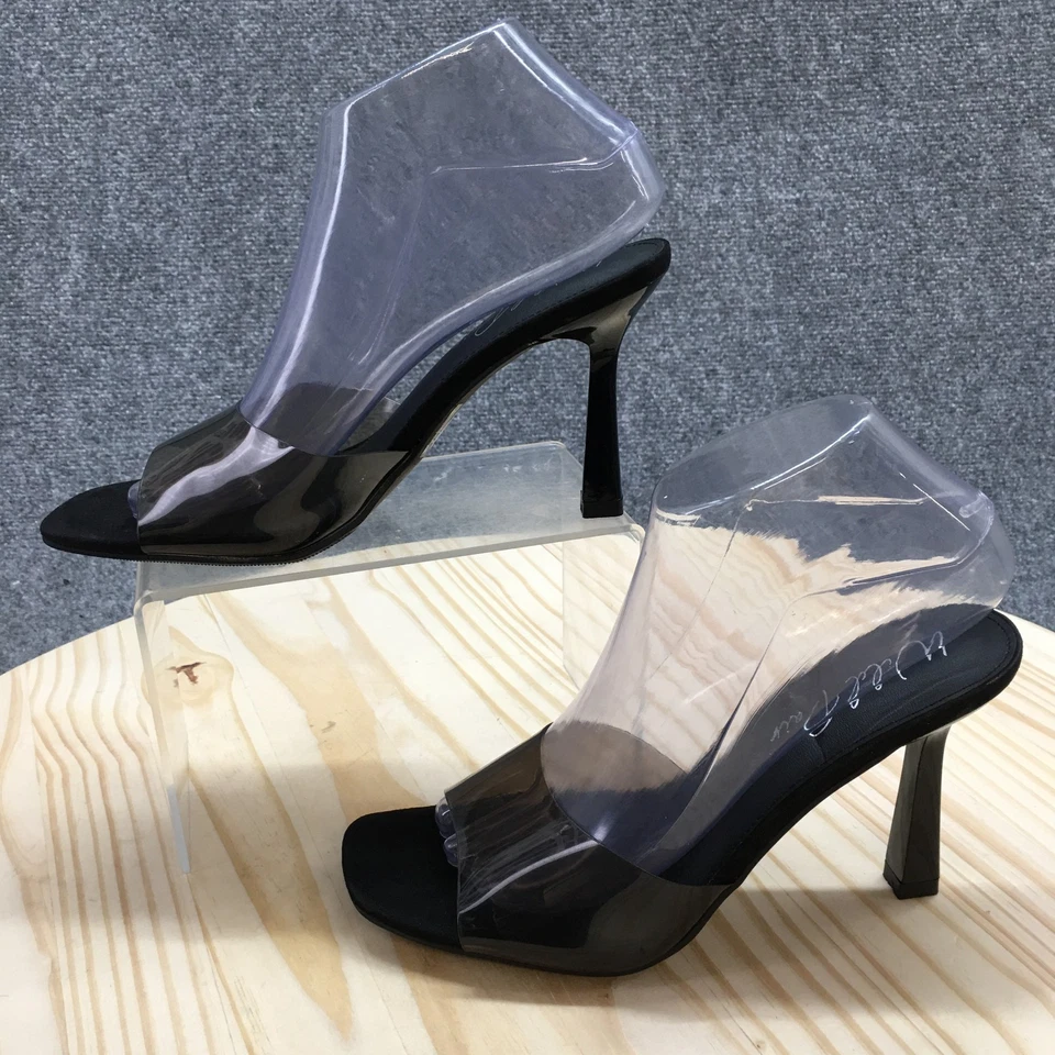 Wild Pair Heels Womens 8 M Luuna Mule Black Slip On Casual Open Toe Stiletto NEW - Image 2 of 4