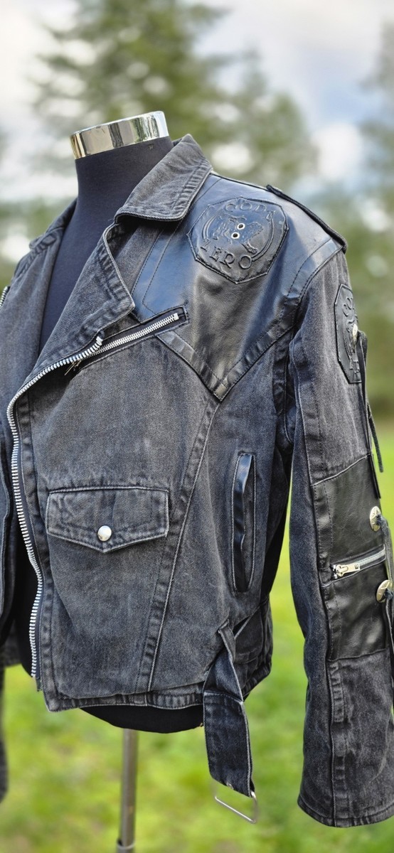 Vintage Code Zero Motorcycle Jacket Black Vegan Leather Bomber