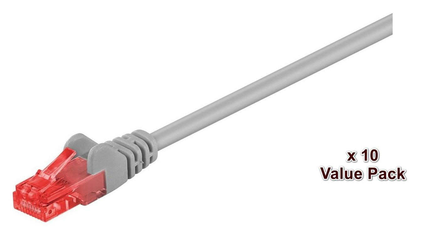 MicroConnect V-UTP607VP U/UTP CAT6 7M GREY 10 PACK