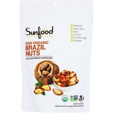 Sunfood Raw Organic Brazil Nuts Vegan Gluten-Free Kosher