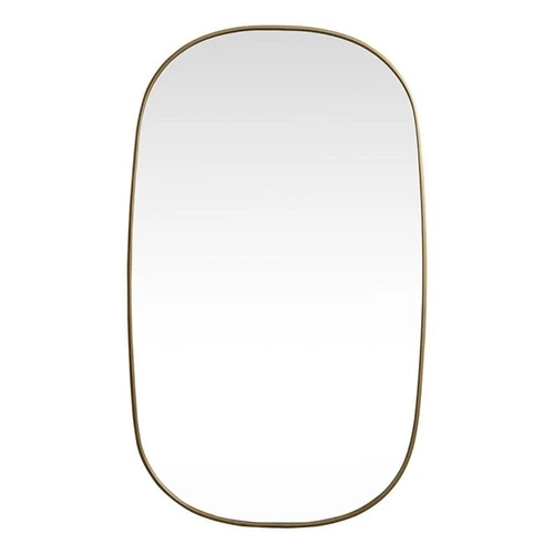 Elegant Decor Brynn 36x60" Oval Modern Metal Wall-Mounted Mirror in Brass - Picture 2 of 11