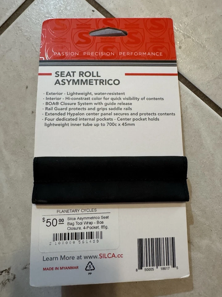 Silca Seat Roll Asymmetrico - Black Seat Bag - Image 3 of 3