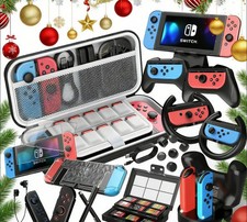 SWITCH ACCESSORIES BUNDLE 27 in 1 for NINTENDO SWITCH CARRYING CASE New In Box