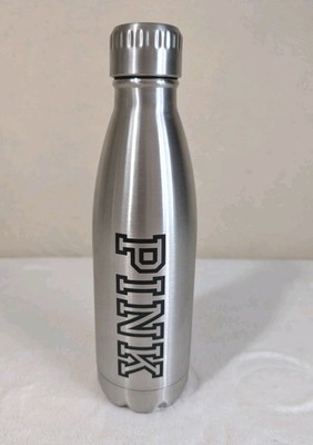  VICTORIA'S SECRET PINK METAL STAINLESS STEEL TWIST CAP 17 OZ WATER BOTTLE NEW