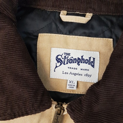 Giacca uomo The Stronghold XL beige tela lavoro utility operaio fienile tela - Foto 4 di 12