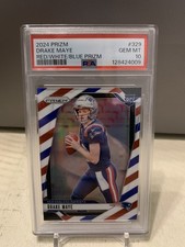 2024 PANINI PRIZM RED/WHITE/BLUE PRIZM #329 DRAKE MAYE PSA 10